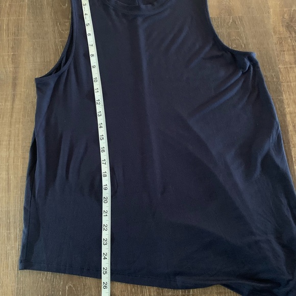 NWOT! ATHLETA Navy Cloudlight Asym / Side Tie Tank - L - Picture 7 of 13
